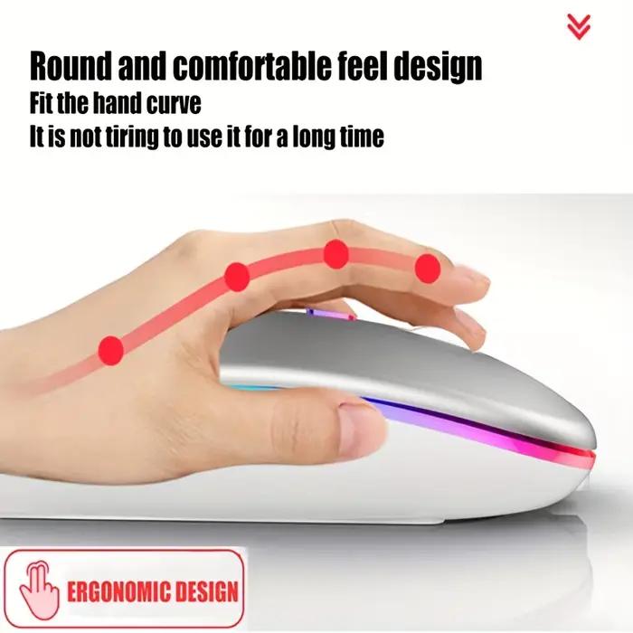 Souris Bluetooth sans fil avec adaptateur type-c vers USB