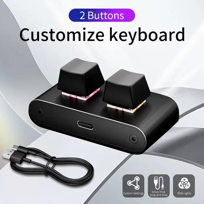 2 touches filaire personnaliser clavier rvb programmation Macro