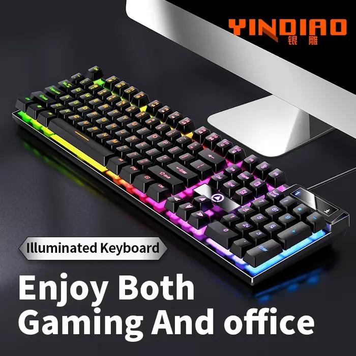 YINDIAO clavier de jeu filaire ordinateurs portables