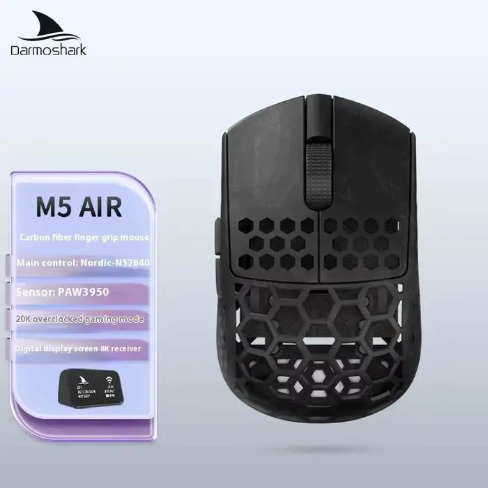 Darmoshark M5 souris de jeu en Fiber de carbone forgée à l'air sans fil 8K Macro