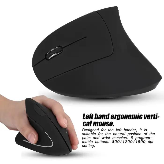 Souris optique sans fil 2.4GHz pour gaucher