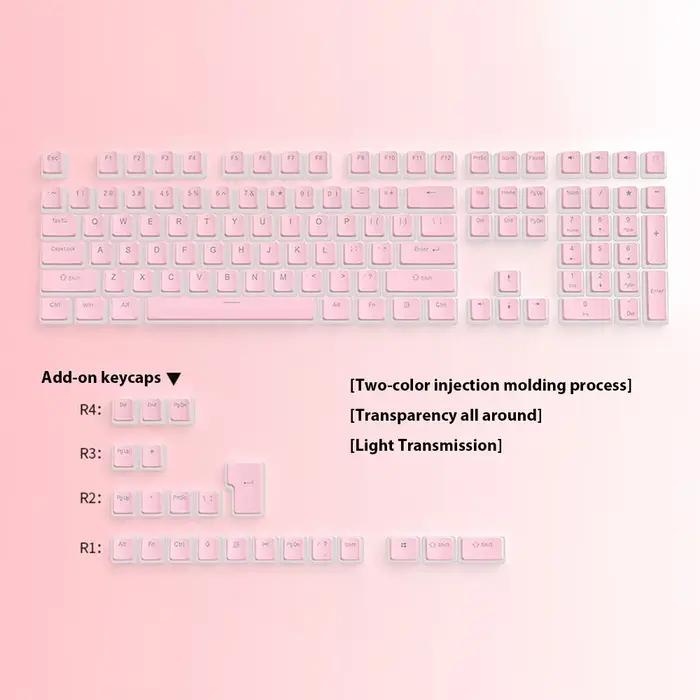 130 touches Pudding Keycaps pour 61 68 84 87 96 98 100 104 108