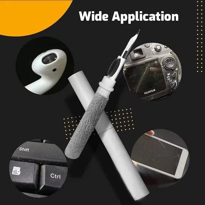 Kit de nettoyage 3 en 1 pour AirPods Pro Stylo de Nettoyage Écouteurs Brosse Éponge Boîtier de Charge Accessoires Audiophiles Occasions Spéciales