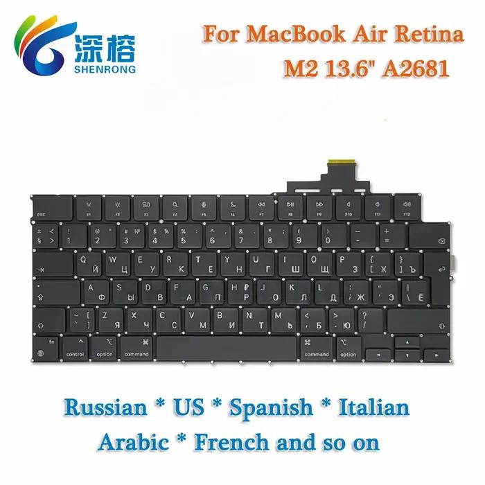 Nouveau clavier A2681 pour Apple MacBook Air Retina M2 13.6 "US UK français allemand espagnol italien