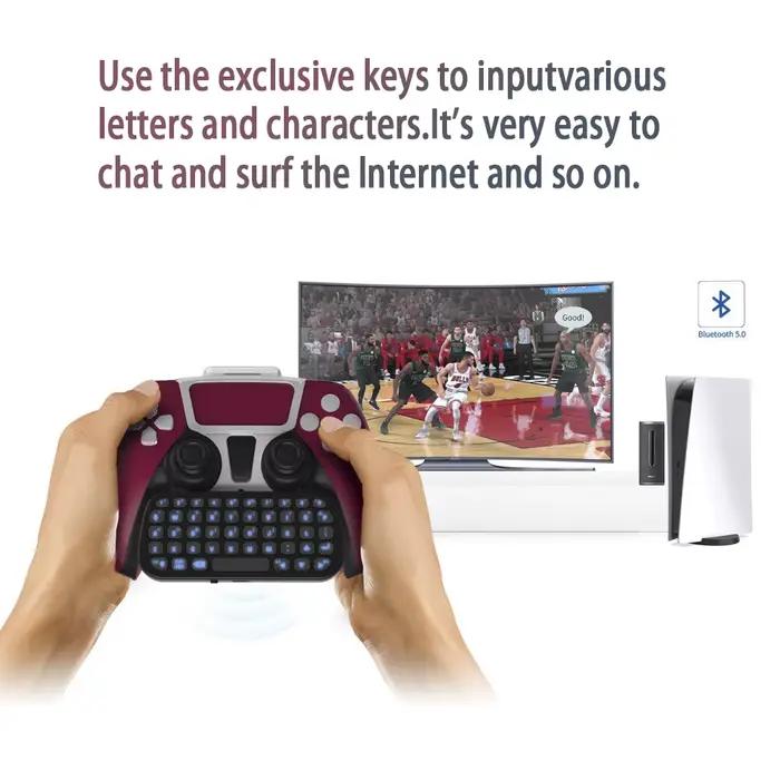 Clavier à clipser rétroéclairé Bluetooth pour contrôler jeux PS5 accessoire de jeu prise en charge chat vocal occasions spéciales