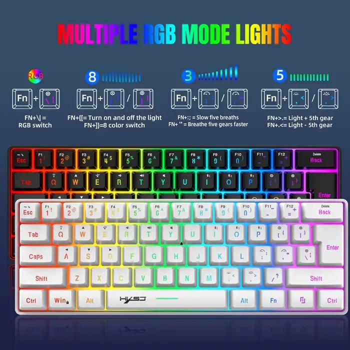 Clavier de jeu sans fil 60%
