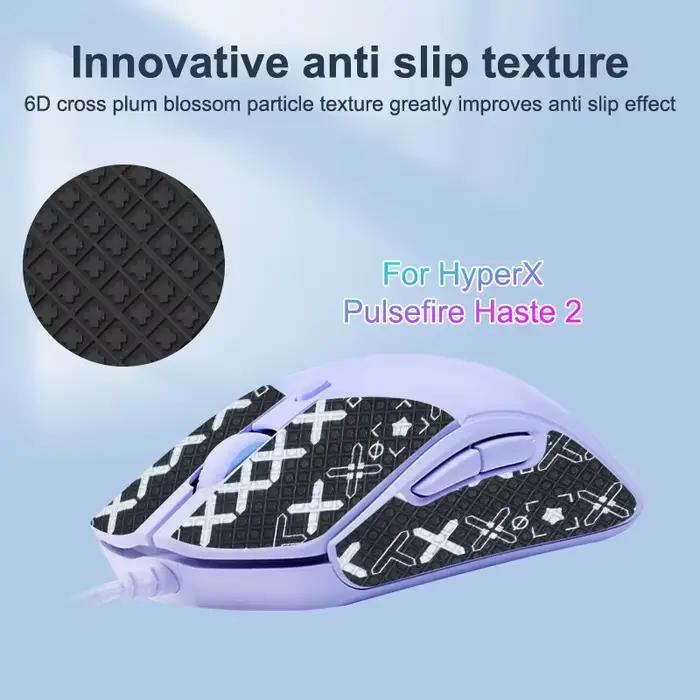 Autocollant de souris de jeu antidérapant pour HyperX Pulsefire Haste 2