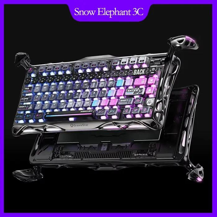 Clavier de jeu mécanique sans fil K1 Pro personnalisable compact avec joints en alliage d'aluminium et éclairage RVB pour gamer occasionnels et professionnels