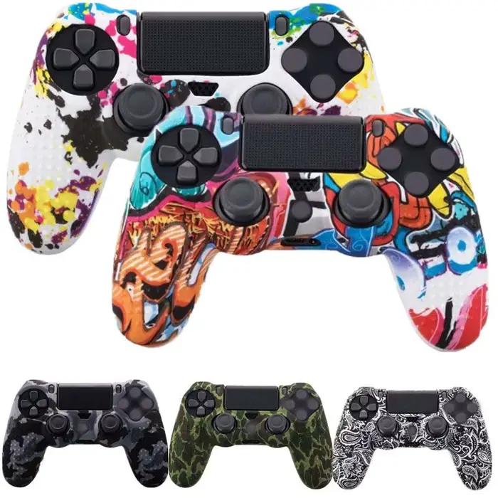 Juste de protection camouflage en silicone pour manette Sony