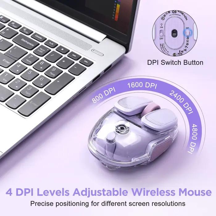 Souris RVB sans fil violette EWEADN Q9