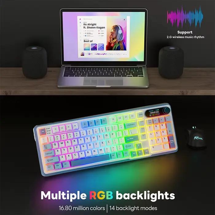 Clavier mécanique RK ROYAL KLUDGE S98 avec écran TFT intégré