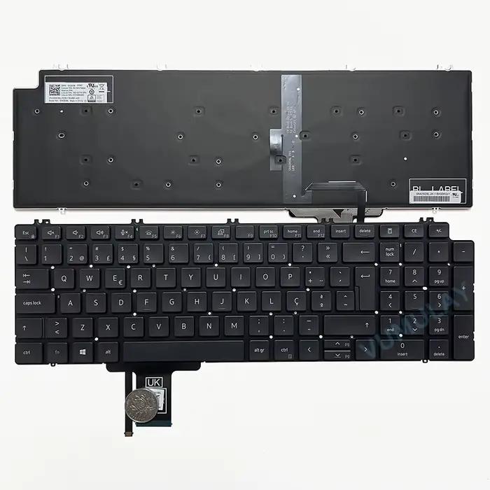 Clavier rétroéclairé Latin/UK/Français/Portuguese pour DELL Precision 7750 7760 7550 7560 0KG9G3 DLM19L5 0713DM 01WYH2 0P2K2J 0MH69P 0M8M7D 06H2H7 6H2H7