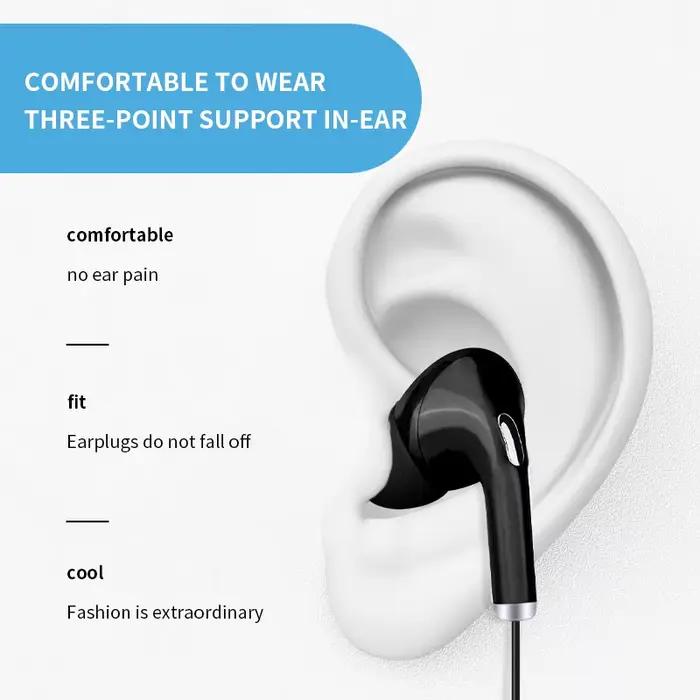 Écouteurs intra-auriculaires filaires universels haute qualité pour smartphone et ordinateur avec microphone intégré pour jeux vidéo et appels téléphoniques