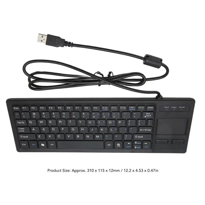 Mini clavier tactile compact filaire K 800 avec touchsub, fonction HUB