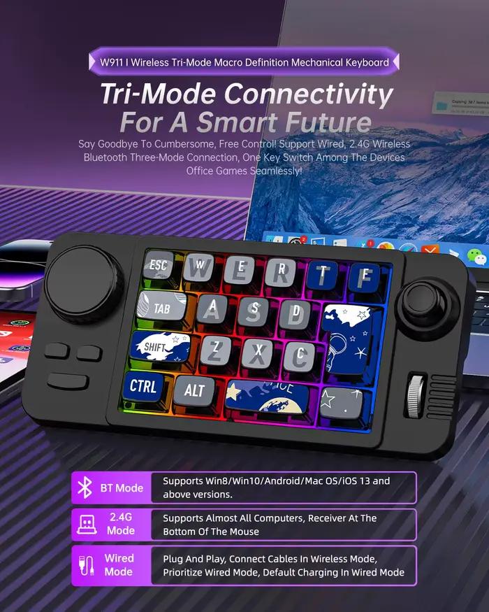 Clavier mécanique W911 22 touches pour PC/iOS/Android