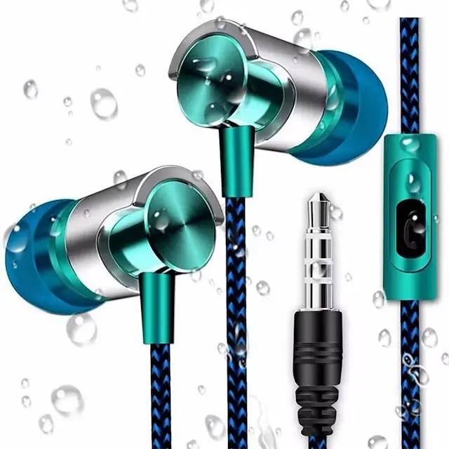 3.5mm casque filaire suppression du bruit écouteurs intra-auriculaires