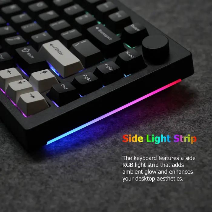 Akko 5075 V3 clavier 75% ANSI-US avec Volume échangeable à chaud rvb USB type-c filaire/2.4g et BT5.0