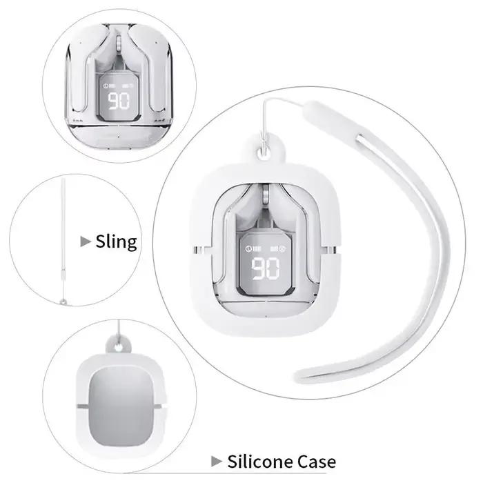 (Acheter casque obtenir étui de protection + lanière) écouteurs de jeu T2 TWS Bluetooth 5.3 réduction du bruit HD HiFi stéréo sans fil écouteur