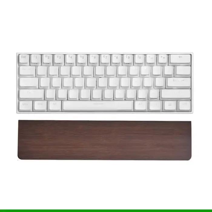 Repose-poignet pour clavier mécanique en bois beige marron orange pour claviers de 61 et 104 touches pour bureau professionnel et gamer occasionnels