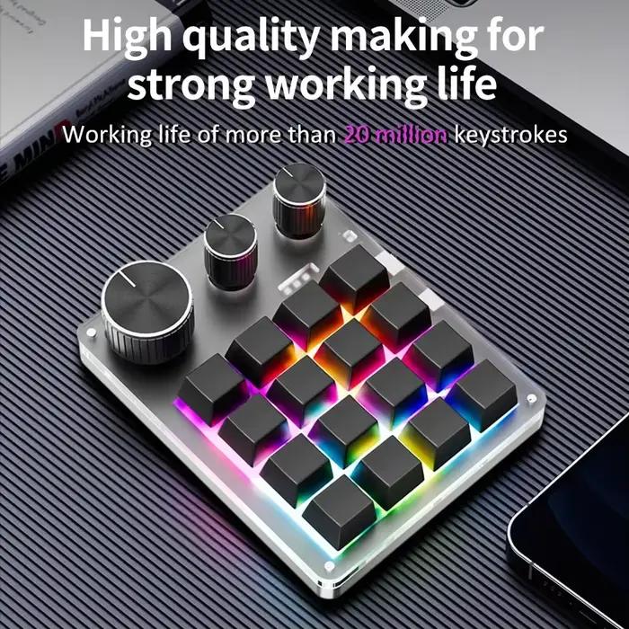 16 touches 3 boutons clavier mécanique personnalisé personnaliser bouton de Volume