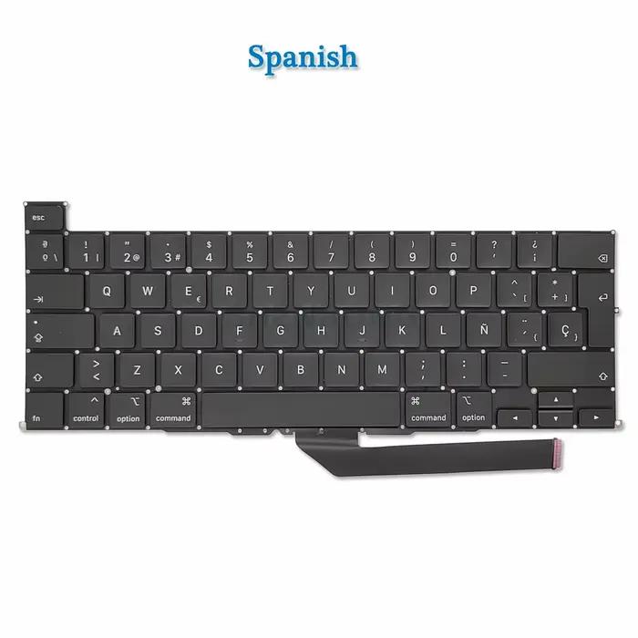 Nouveau clavier A2141 EU UK US anglais FR français espagnol allemand russe arabe pour MacBook Pro Retina 16