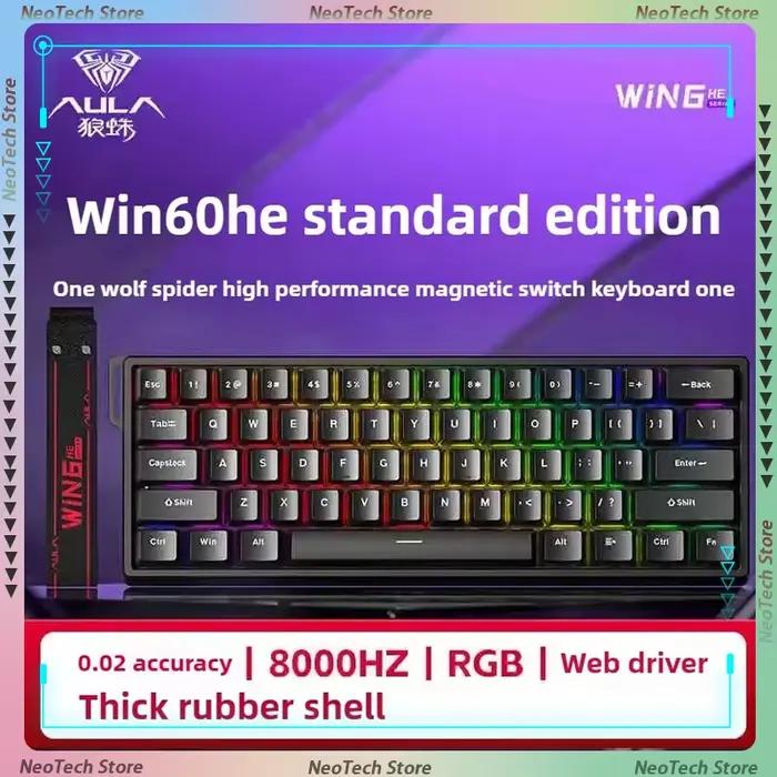 Aula Win60He clavier à interrupteur magnétique filaire Win 60 HE