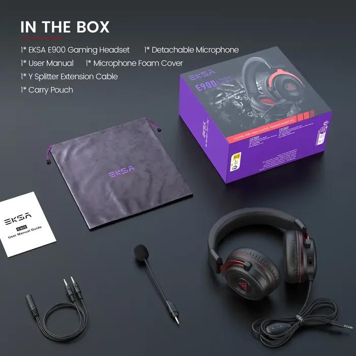 Casque de jeu filaire E900 avec microphone