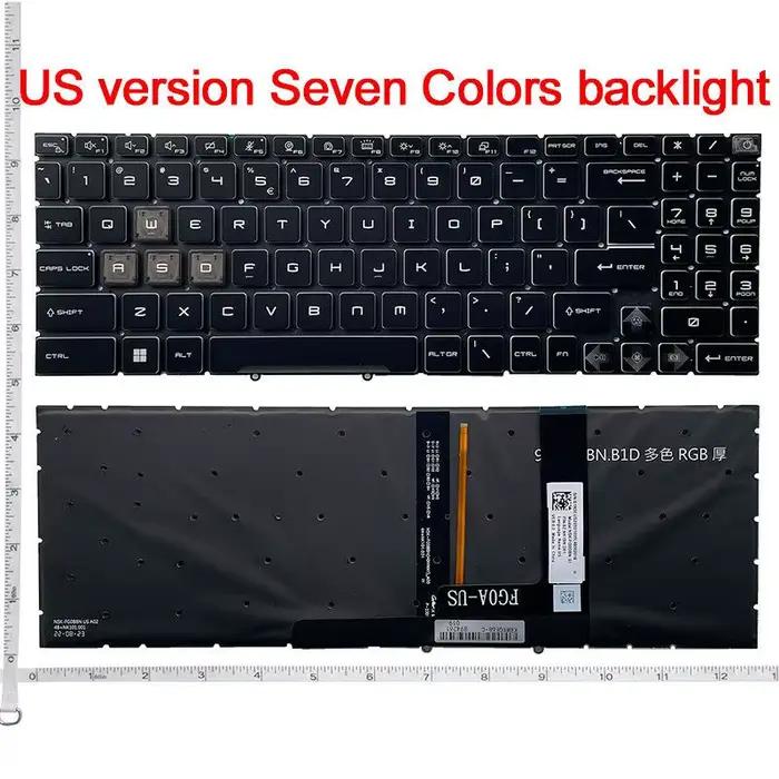 Nouveau clavier d'ordinateur portable américain pour MSI Crosshair 15 B12UEZ Cyborg15 A12VE A13V pulse15 B13v Katana 15 B13VFK B13VGK B13VEK B12VGK B12VFK