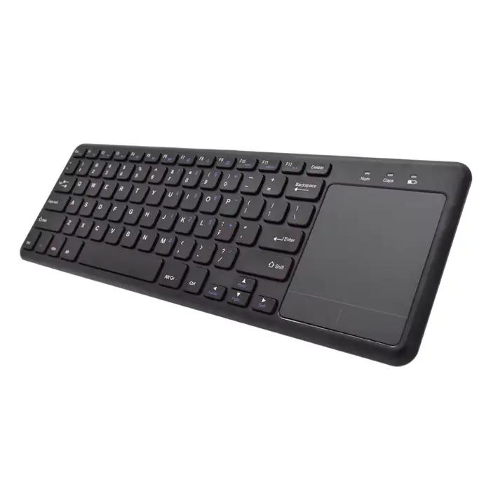 Clavier portable sans fil noir avec pavé tactile