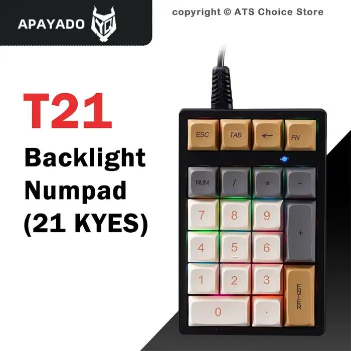 APAYADO T21 Clavier numérique mécanique 21 touches