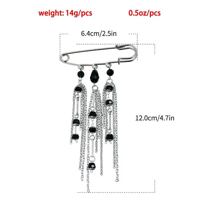 Hip Hop à la mode Imitation perle gland chaîne broches pour hommes femmes taille-shaping fixe broche accessoire multi-fonctionnel bijoux