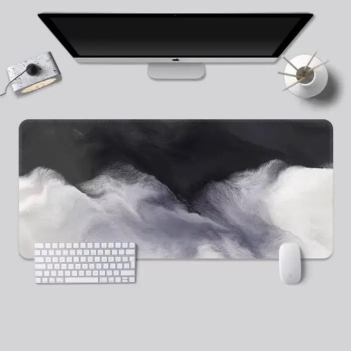 Tapis de souris noir et blanc