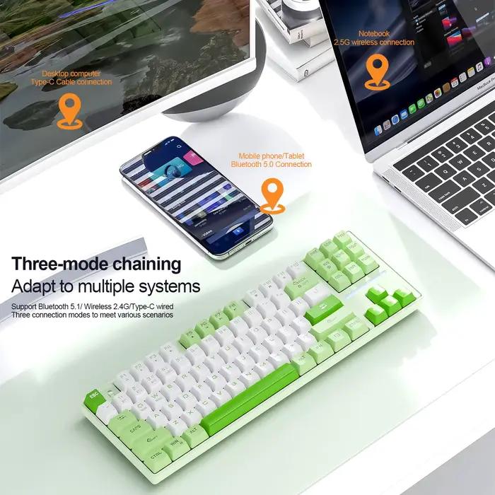 SMAILWOLF MK87 clavier mécanique sans fil Bluetooth jeu de sports électroniques