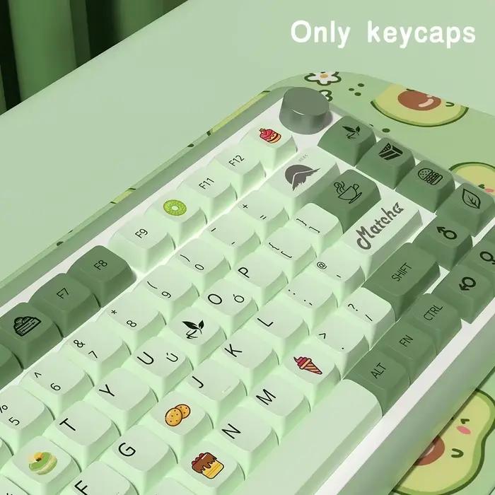 AZERTY clavier mécanique Keycaps Matcha QWERTZ Keycap XDA profil ISO PBT