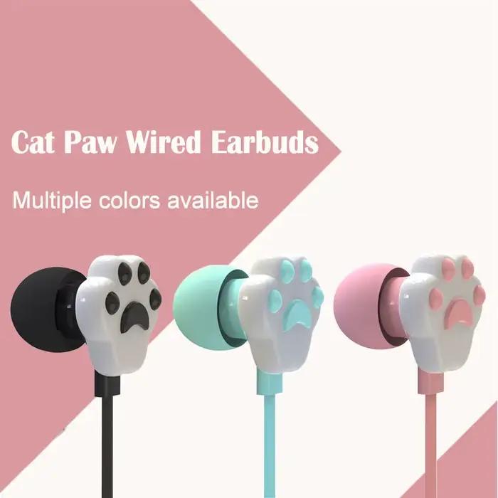 Écouteurs patte de chat stéréo 3.5mm