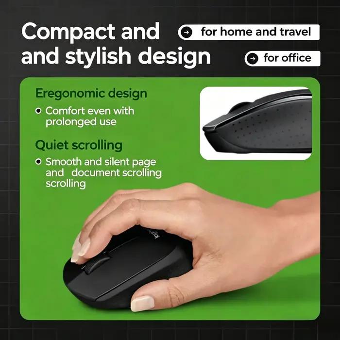 Souris sans fil Logitech M330 1000 DPI avec récepteur USB