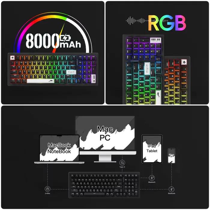 M2 V5 VIA clavier mécanique/Kit Barebone 1800 taille compacte démontage rapide rvb échange à chaud