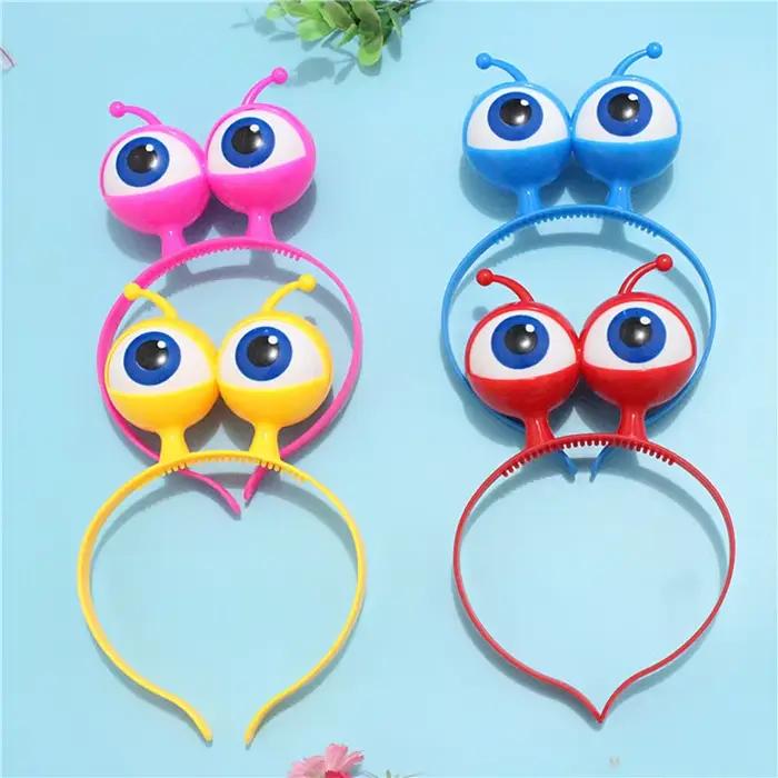 Accessoires de Costume d'halloween, globe oculaire Alien, cerceau de cheveux LED, bandeau lumineux clignotant, accessoires de cheveux amusants de fête, cadeau pour enfants