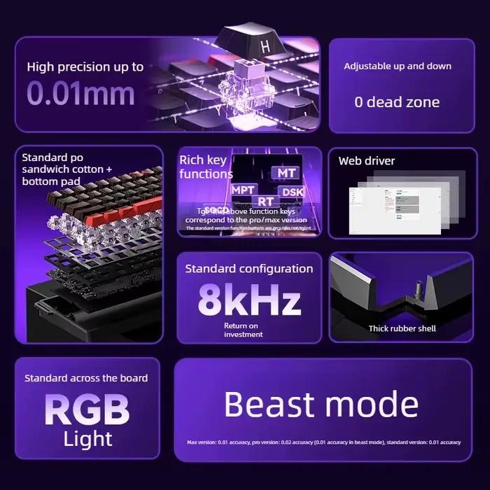 Clavier magnétique AULA Win60He RGB Hero 60He