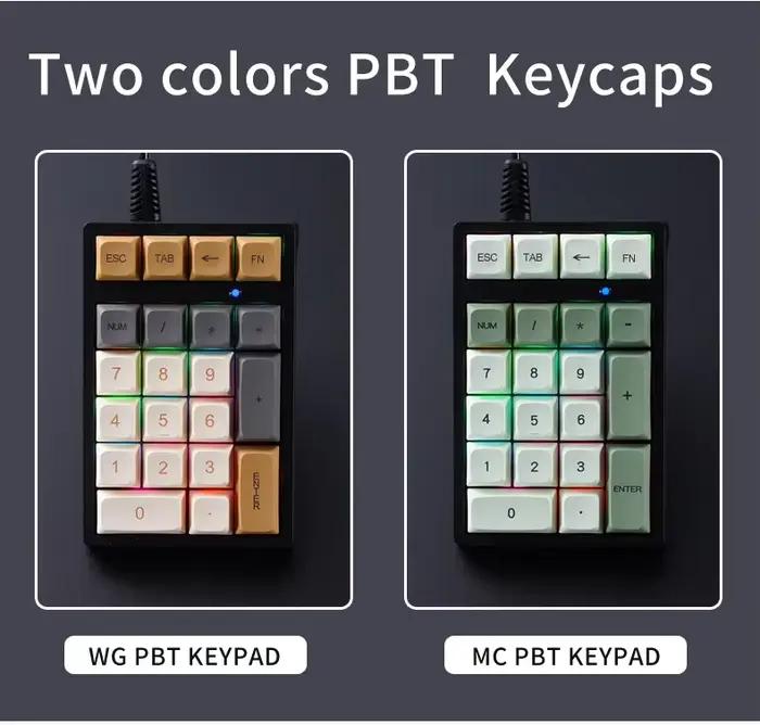APAYADO T21 clavier numérique mécanique filaire 21 touches commutateur bleu capuchons