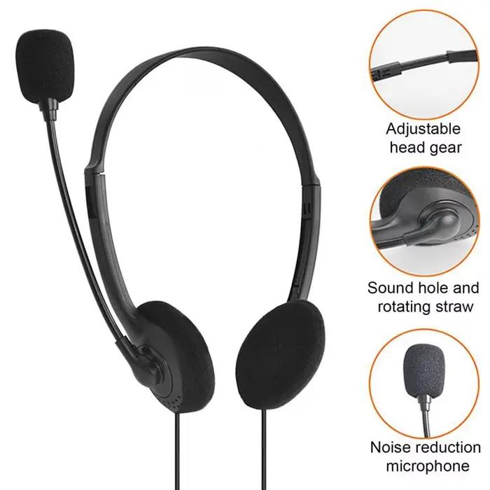 3.5mm/USB casque d'ordinateur avec Microphone antibruit chat réseau enseignement vidéoconférence stéréo filaire