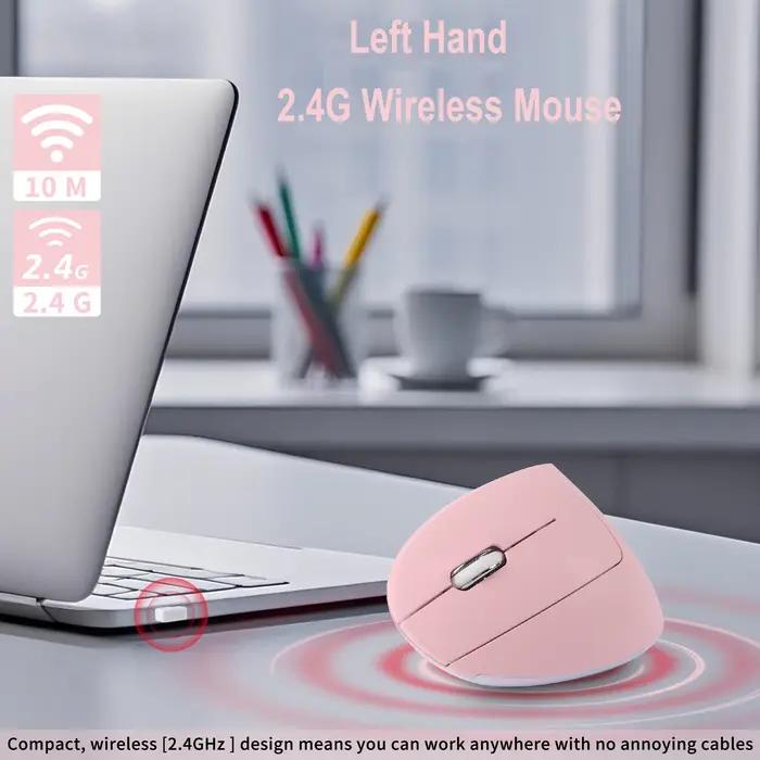 Souris verticale ergonomique 2.4G pour gaucher