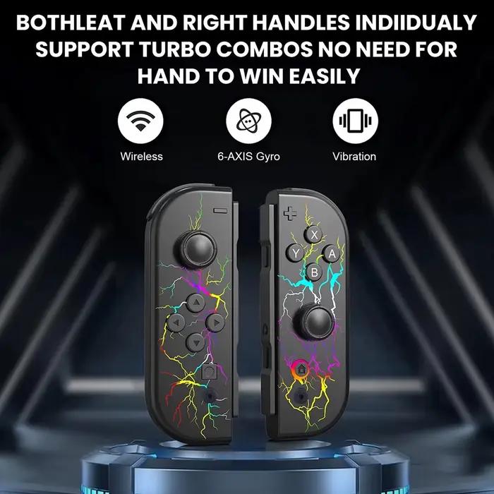 Contrôleur de manette de jeu sans fil RGB JoyCon L/R