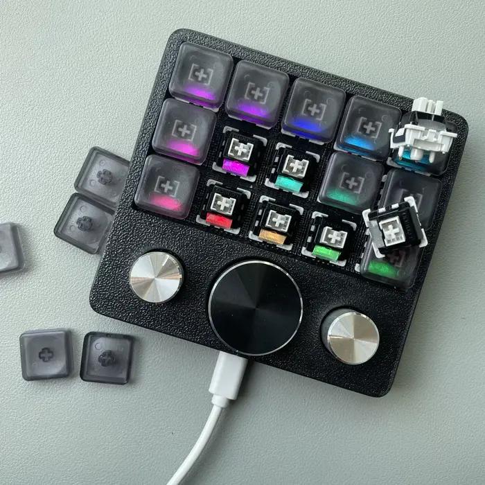 Clavier mécanique programmable personnalisé Macro 18 touches 3 boutons