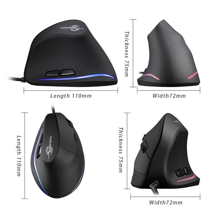 Souris verticale filaire ergonomique ZELOTES T-20