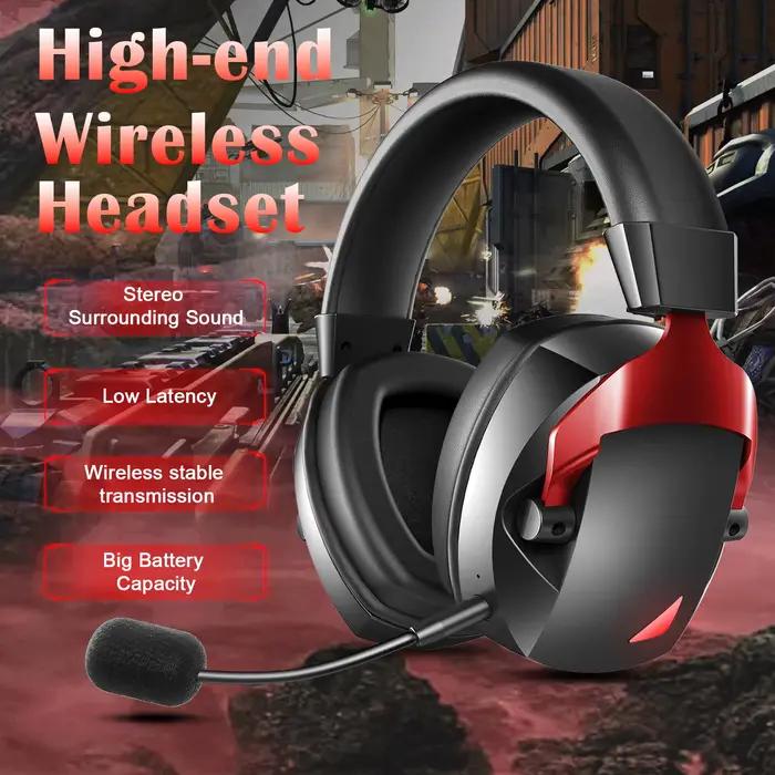 Casque de jeu sans fil avec Microphone antibruit détachable