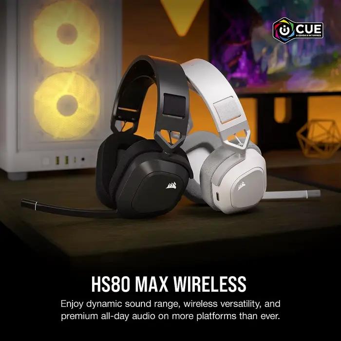 CorsairHS80 RGB sans fil/HS80 RGB filaire/Hs80MAx casque de jeu noir ou blanc et CORSAIR RGB ST100