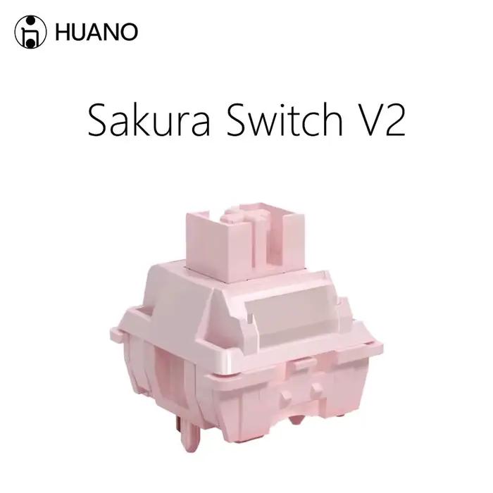 HUANO Sakura V2 commutateur 5 broches 35g linéaire échange à chaud rvb commutateurs de clavier mécanique accessoires de personnalisation lubrification en usine