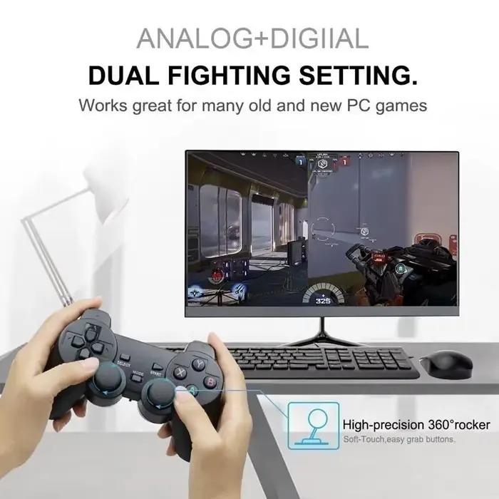 Manette de jeu sans fil 2.4GHz blanche ou grise pour PC Android TV box game box expérience de jeu fluide et précise