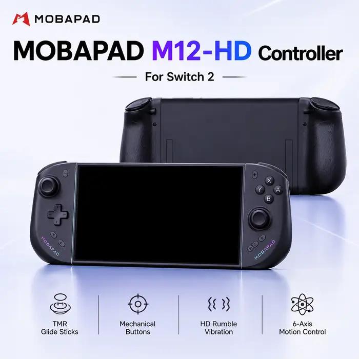 Manette de jeu HD MOBAPAD M12 pour console Nintendo Switch 2 avec sticks TMR